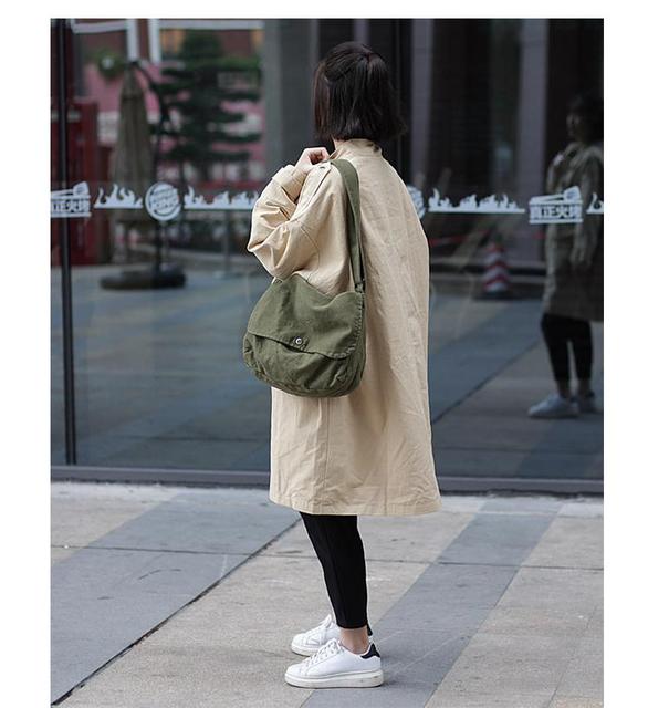 Koreańska torba na ramię z płótna - moda i proste modele, idealne dla pary - Wianko - 1