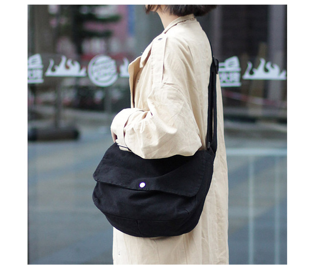 Koreańska torba na ramię z płótna - moda i proste modele, idealne dla pary - Wianko - 13