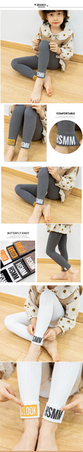 Dzianinowe ciepłe legginsy dziecięce na zimę, elastyczne, miękkie, obcisłe, bawełniane, 1-8T, dziewczęce - Wianko - 5