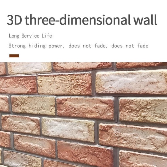 Praktyczne samoprzylepne naklejki ścienna 3D z motywem cegły - zestaw 12 sztuk - wodoodporne tapety PVC do łazienki i kuchni - olejoodporne DIY Home - Wianko - 14