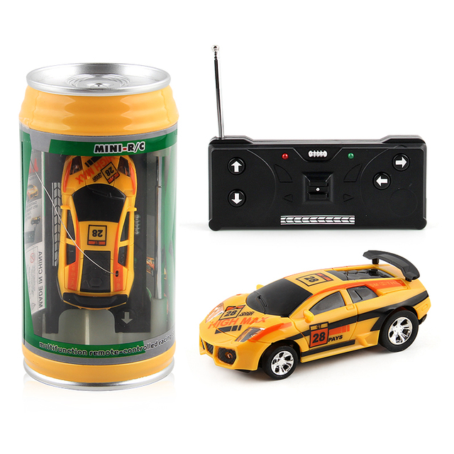 Mini samochód RC w puszce piwa - pilot radiowy, szybki pojazd dla chłopców, 20 km/h - Wianko - 3