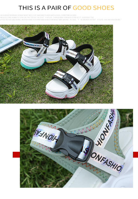 Białe damskie sandały z grubym dnem i połyskiem, platforma moda, 6cm, 2.36 cala - Wianko - 18