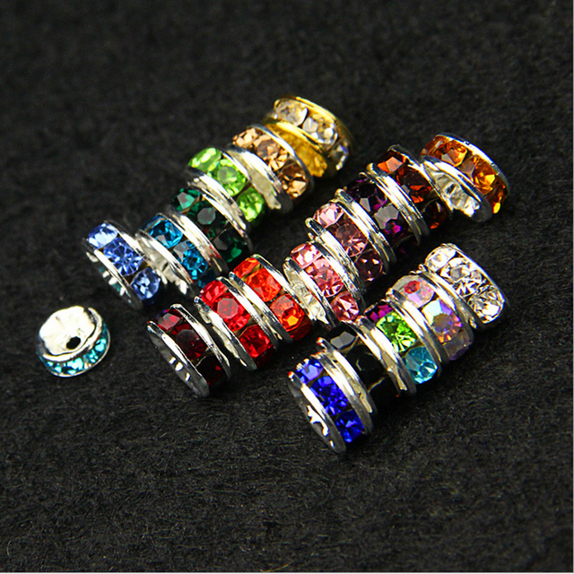 Koraliki DIY 50 sztuk 6MM srebrne kryształy Rhinestone w 13 kolorach - Wianko - 17