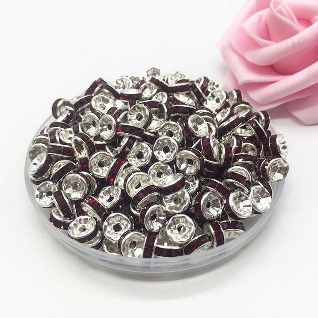 Koraliki DIY 50 sztuk 6MM srebrne kryształy Rhinestone w 13 kolorach - Wianko - 11