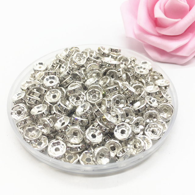 Koraliki DIY 50 sztuk 6MM srebrne kryształy Rhinestone w 13 kolorach - Wianko - 4