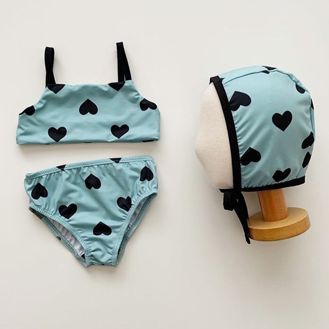 Dziewczęcy kostium kąpielowy w kształcie słodkiego misia z sercem - letnia moda - Wianko - 6