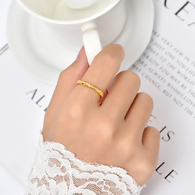 Prosty nieregularny geometryczny pierścionek Lutoku - Moda, biżuteria, elegancki design - Wianko - 6