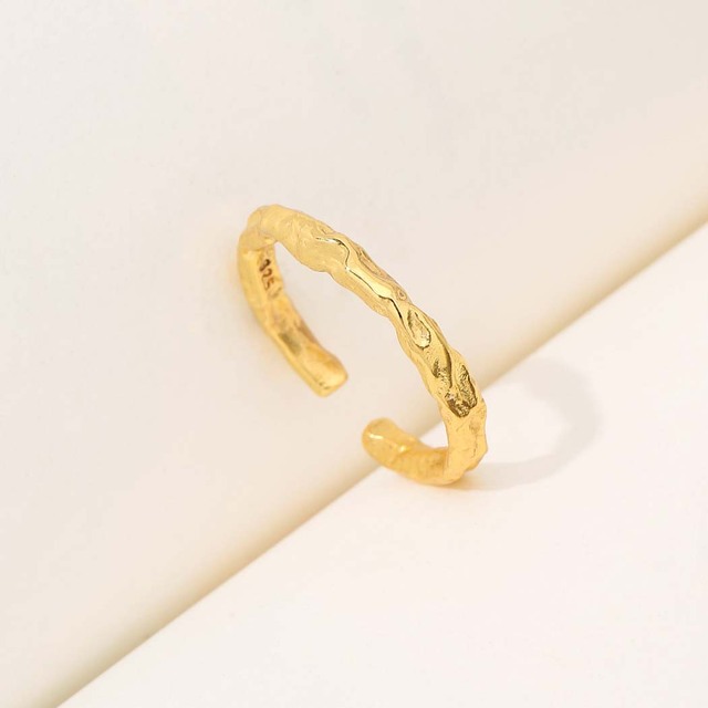 Prosty nieregularny geometryczny pierścionek Lutoku - Moda, biżuteria, elegancki design - Wianko - 5