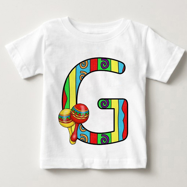Unisex T-shirt cukierki kolor alfabet lato 2021 Harajuku Retro moda dzieci - Wianko - 8