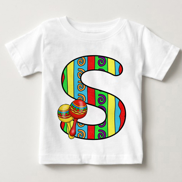 Unisex T-shirt cukierki kolor alfabet lato 2021 Harajuku Retro moda dzieci - Wianko - 20