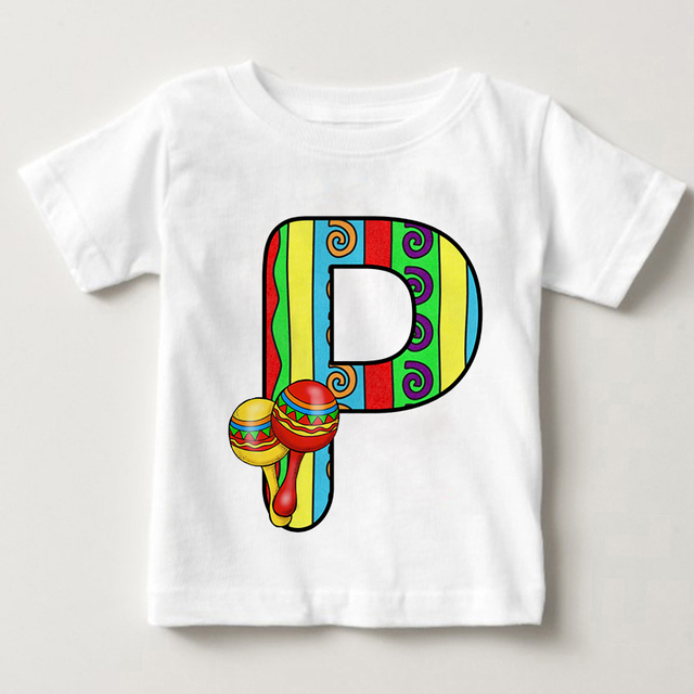 Unisex T-shirt cukierki kolor alfabet lato 2021 Harajuku Retro moda dzieci - Wianko - 17