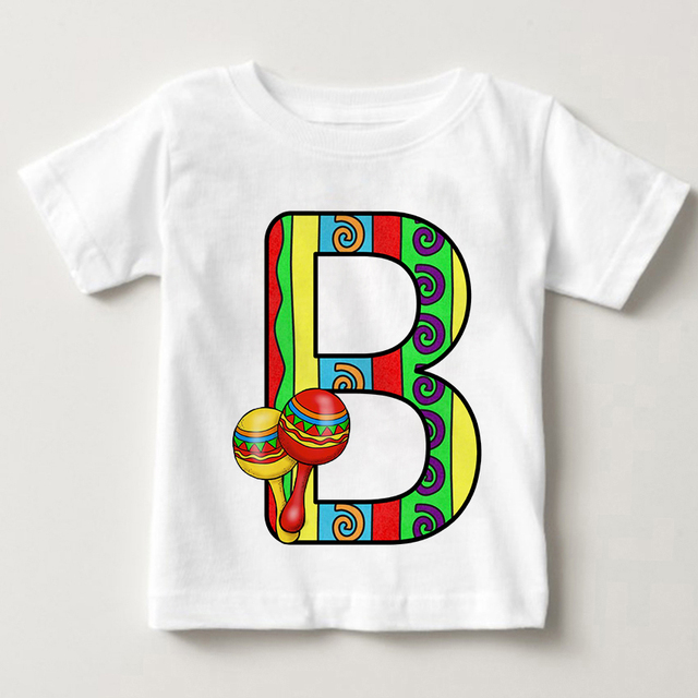 Unisex T-shirt cukierki kolor alfabet lato 2021 Harajuku Retro moda dzieci - Wianko - 3