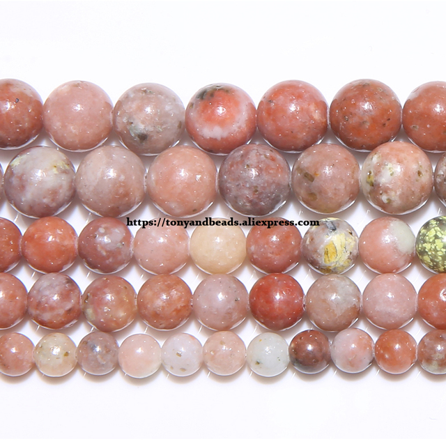 Kamień naturalny różowy Opal - okrągłe luźne koraliki 6-10 mm - do tworzenia biżuterii - Wianko - 42