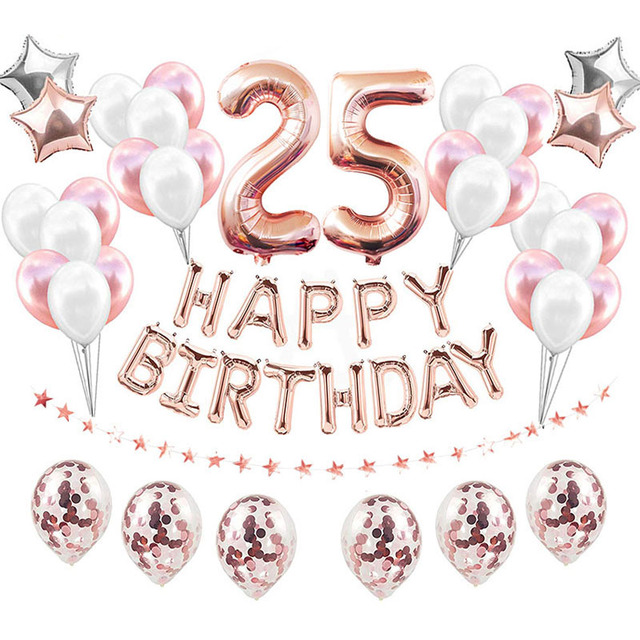 37 sztuk różowego złota cyfry 1-10, 16, 18, 21, 25, 30, 40, 50, 60 - balony na 1. urodziny, dorosła impreza - Wianko - 9