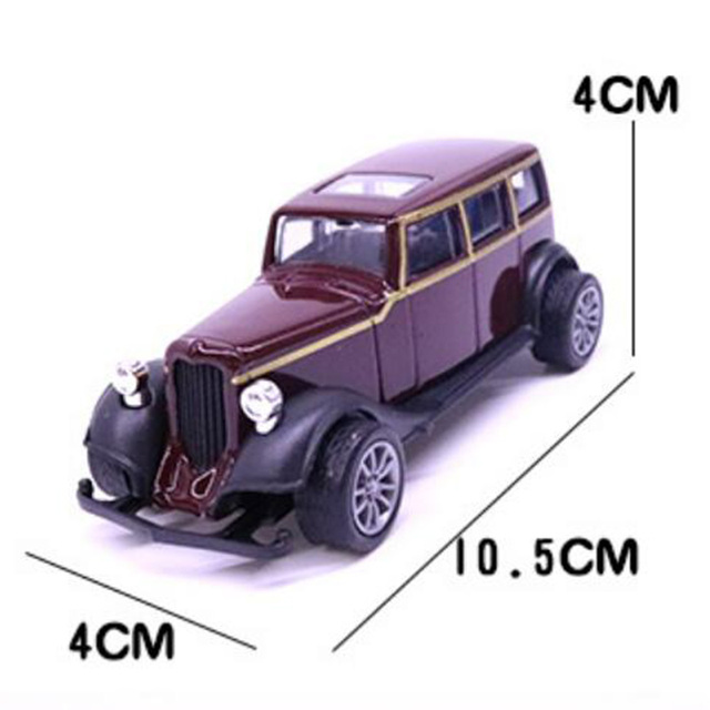 Metalowy samochód kolekcjonerski 1:43, model klasycznego pojazdu dla dzieci, fioletowy, wycofany Diecast - Wianko - 2