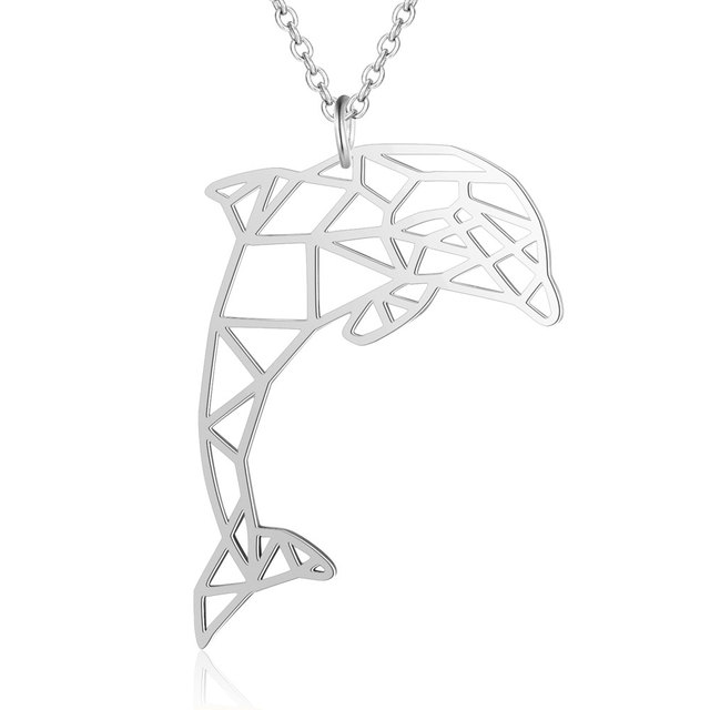 Naszyjnik Hollow Big Dolphin z 100% prawdziwej stali nierdzewnej - biżuteria podkreślająca osobowość, najwyższa jakość - Wianko - 7