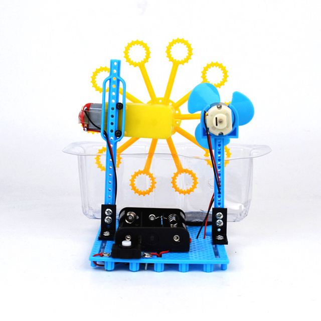 Zestaw do baniek mydlanych - maszyna DIY z robotem - edukacyjne zabawki dla dzieci - Wianko - 12