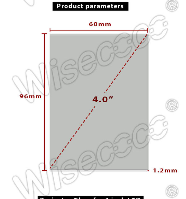 Szkło termoizolacyjne polaryzacyjne do 4 calowego lcd DIY projektor LED - Unic UC40 UC46 Rigal (96*60*1.2mm) - Wianko - 2