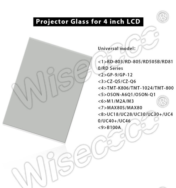 Szkło termoizolacyjne polaryzacyjne do 4 calowego lcd DIY projektor LED - Unic UC40 UC46 Rigal (96*60*1.2mm) - Wianko - 1