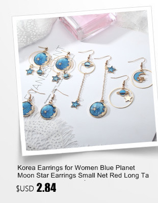 Kolczyki wiszące Moon Star Piercing Hoop dla kobiet - świąteczna biżuteria 2021 - Wianko - 4