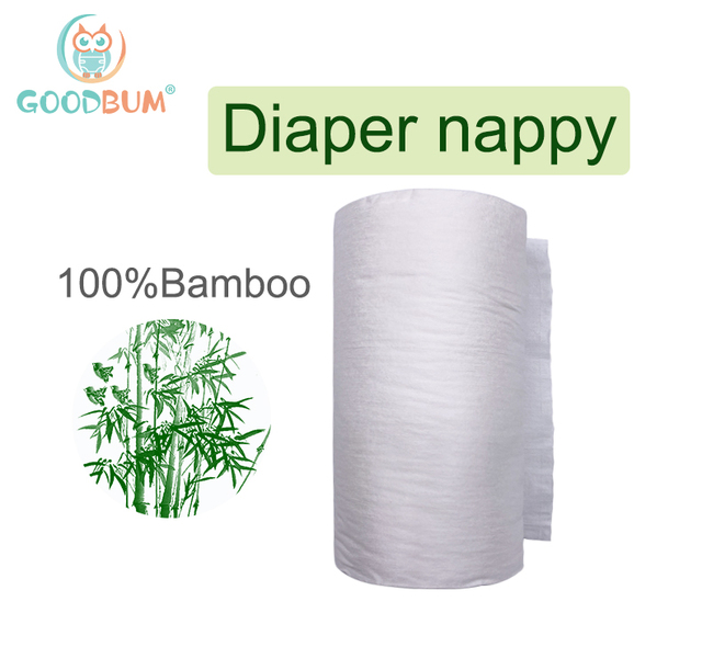 Pieluchy jednorazowe dla niemowląt, biodegradowalne z wkładkami z tkaniny bambusowej - 100 arkuszy/rolka - Wianko - 1