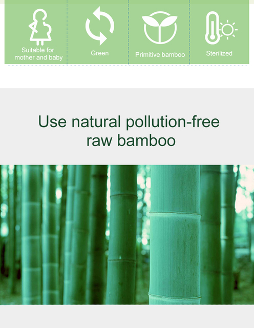 Pieluchy jednorazowe dla niemowląt, biodegradowalne z wkładkami z tkaniny bambusowej - 100 arkuszy/rolka - Wianko - 3
