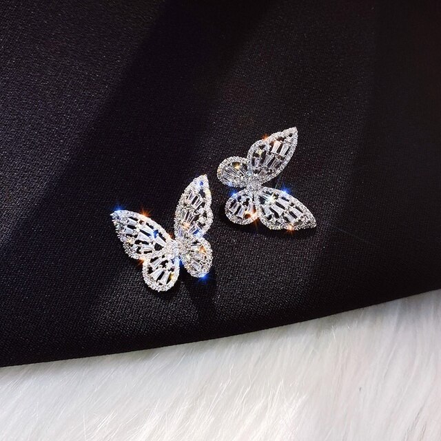 Kolczyki sztyft z diamentami - moda biżuteria luksusowa - Wianko - 1