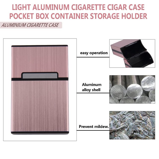 Papierośnica przenośna z magnesem - wytrzymała, slim aluminium - zapobiega zgnieceniom i pleśnieniu papierosów - Wianko - 4