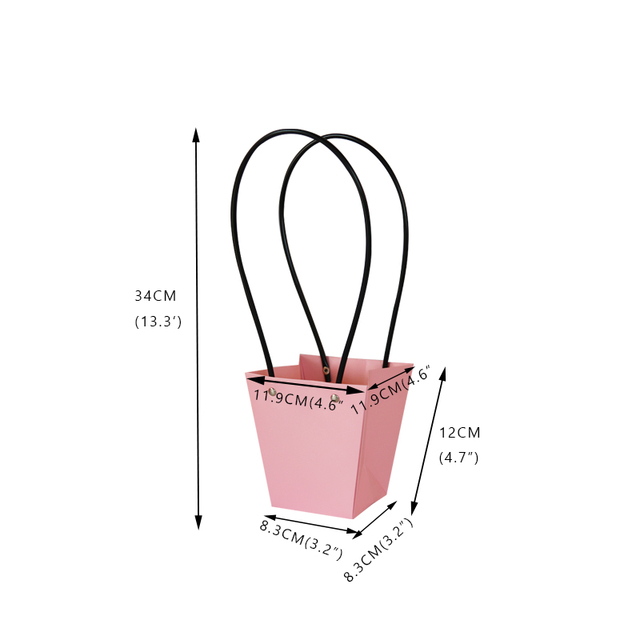 Przenośna torba na kwiaty z wodoodpornego papieru - poręczny prezent dla różańca ślubnego i urodzin - Wianko - 8