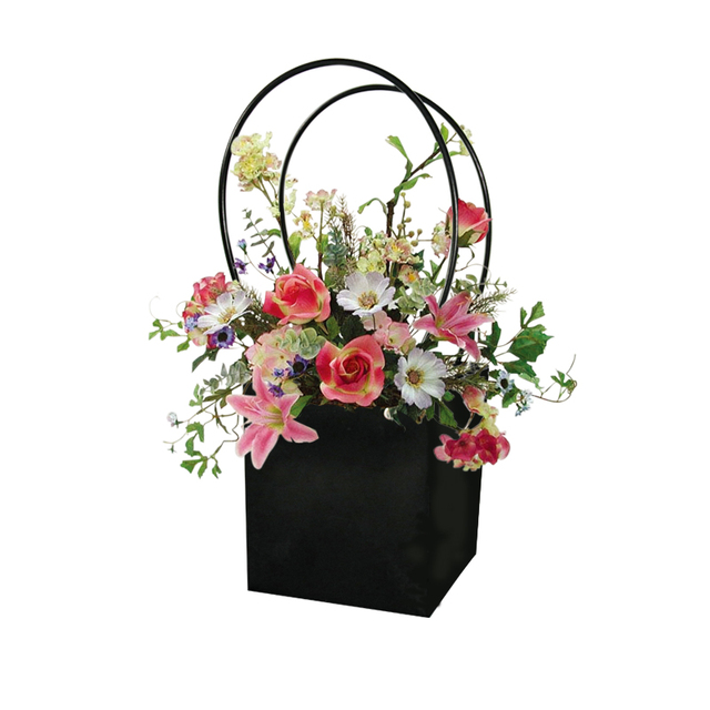 Przenośna torba na kwiaty z wodoodpornego papieru - poręczny prezent dla różańca ślubnego i urodzin - Wianko - 5