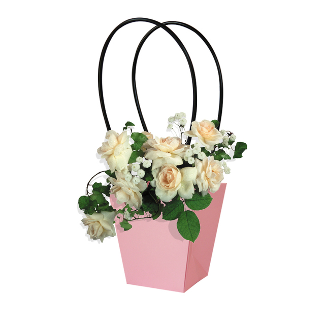 Przenośna torba na kwiaty z wodoodpornego papieru - poręczny prezent dla różańca ślubnego i urodzin - Wianko - 4