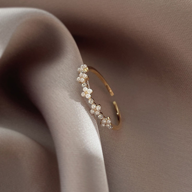 Nowy pierścionek kwiatowy z cyrkoniami - biżuteria romantyczna dla kobiet - Wianko - 4