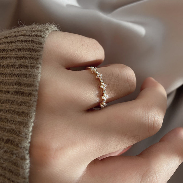 Nowy pierścionek kwiatowy z cyrkoniami - biżuteria romantyczna dla kobiet - Wianko - 2