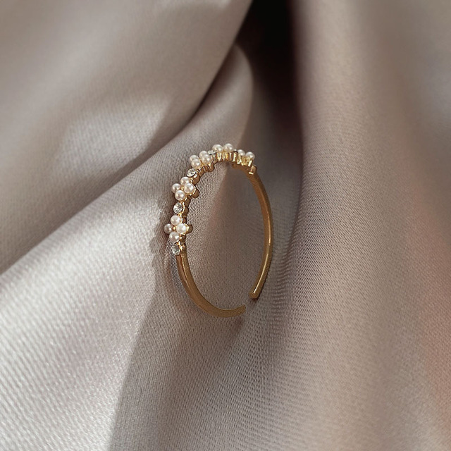 Nowy pierścionek kwiatowy z cyrkoniami - biżuteria romantyczna dla kobiet - Wianko - 3