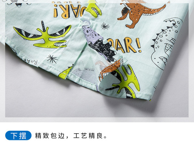 Koszulki dla dzieci z krótkim rękawem w letnim stylu - moda dla dzieci: bawełna, dinozaur - Wianko - 10