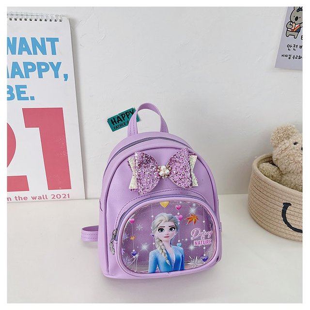 Plecak przedszkolny Frozen PU z motywem księżniczki Elzy dla dzieci 3-9 lat - wielokolorowy - Wianko - 19