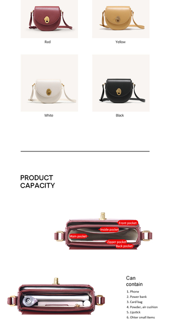 Luksusowa torebka damska Crossbody DN 2021 - markowa designerska torba mała - Wianko - 12