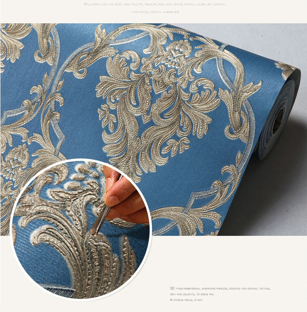 Tapeta 3D z adamaszkiem florystycznym - europejski wzór do salonu i sypialni - Wianko - 3