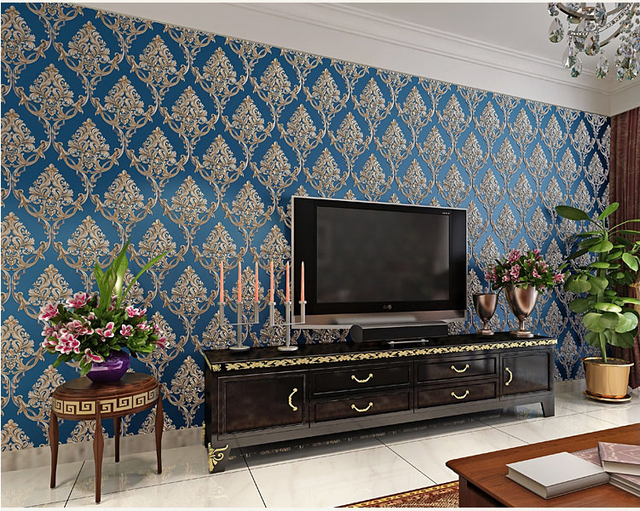 Tapeta 3D z adamaszkiem florystycznym - europejski wzór do salonu i sypialni - Wianko - 7
