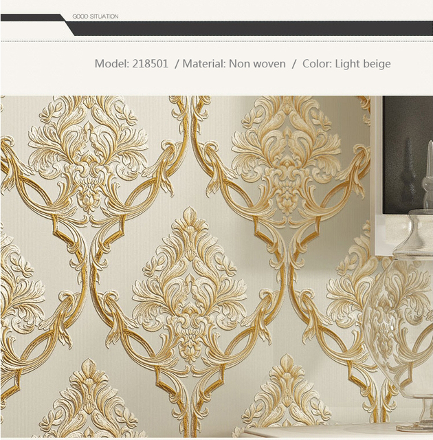 Tapeta 3D z adamaszkiem florystycznym - europejski wzór do salonu i sypialni - Wianko - 14