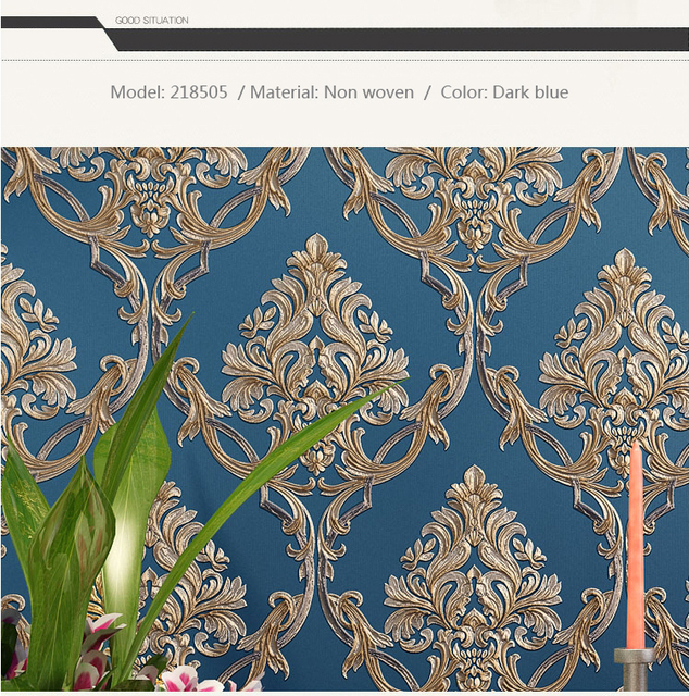 Tapeta 3D z adamaszkiem florystycznym - europejski wzór do salonu i sypialni - Wianko - 6