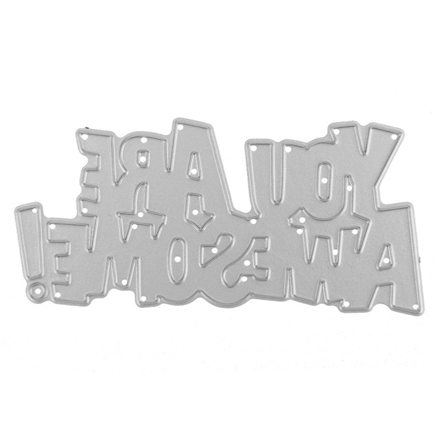 Die Cuts - Fraza na kartki: Niesamowity, Metalowe Wykrojniki - Nowości 2019 - Wianko - 2