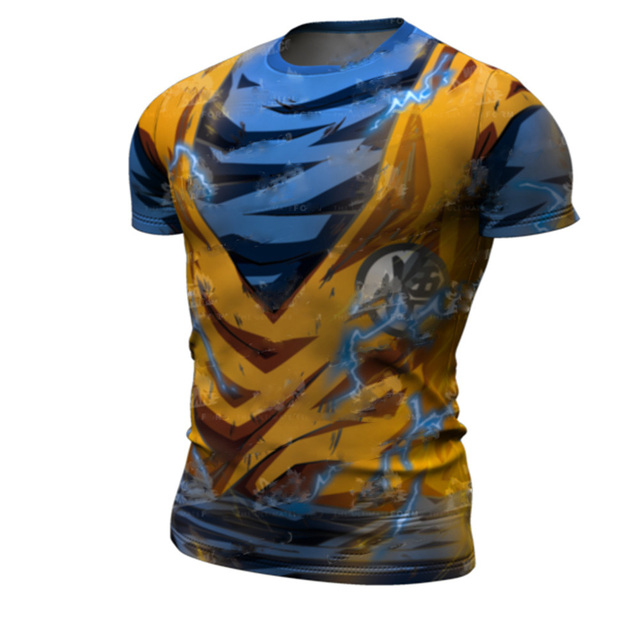 Męska koszulka do biegania z długim rękawem i nadrukiem kreskówkowym na wiosnę i lato – modny T-shirt Fitness z okrągłym dekoltem - Wianko - 12