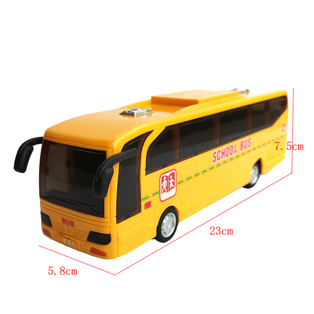 Autobus zabawka inercyjna szkolny model 4 styli muzyka światła dla chłopców prezent świąteczny - Wianko - 26