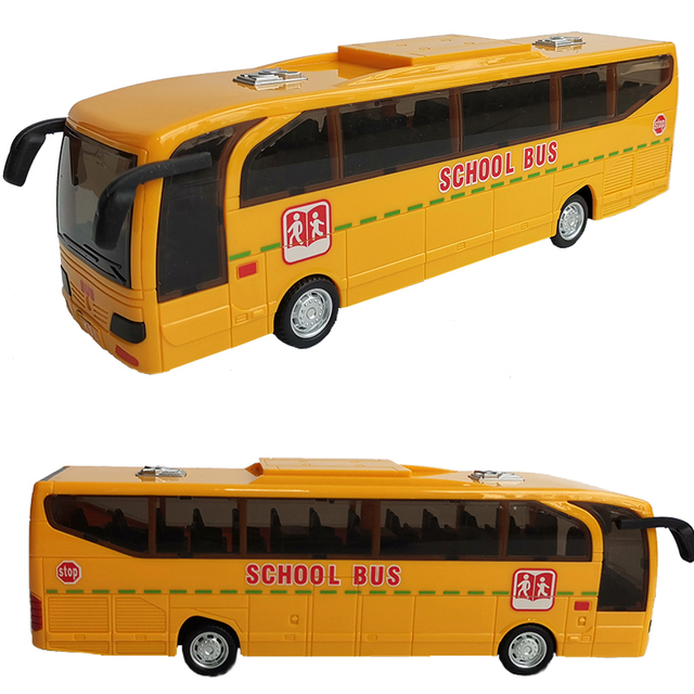 Autobus zabawka inercyjna szkolny model 4 styli muzyka światła dla chłopców prezent świąteczny - Wianko - 23