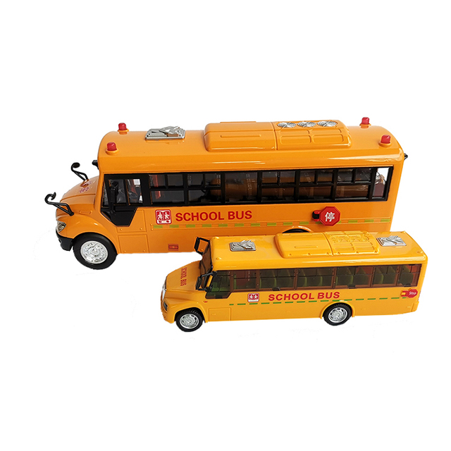 Autobus zabawka inercyjna szkolny model 4 styli muzyka światła dla chłopców prezent świąteczny - Wianko - 14