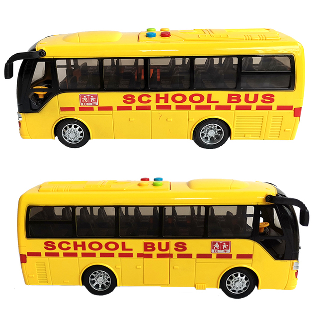 Autobus zabawka inercyjna szkolny model 4 styli muzyka światła dla chłopców prezent świąteczny - Wianko - 16