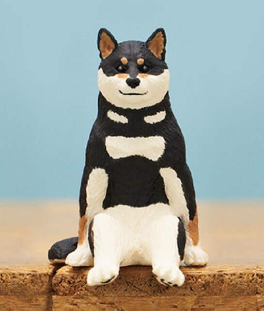 Figurka akcji Japońskiego psa Shiba Inu KITAN Gashapon w siedzącej pozycji - dekoracja z motywem zwierzęcym dla psów - Wianko - 3