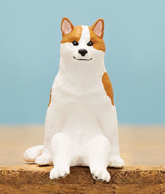 Figurka akcji Japońskiego psa Shiba Inu KITAN Gashapon w siedzącej pozycji - dekoracja z motywem zwierzęcym dla psów - Wianko - 5
