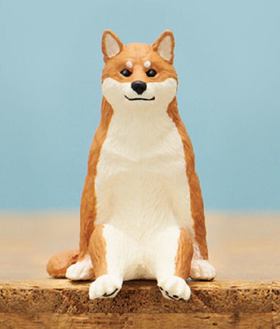 Figurka akcji Japońskiego psa Shiba Inu KITAN Gashapon w siedzącej pozycji - dekoracja z motywem zwierzęcym dla psów - Wianko - 4
